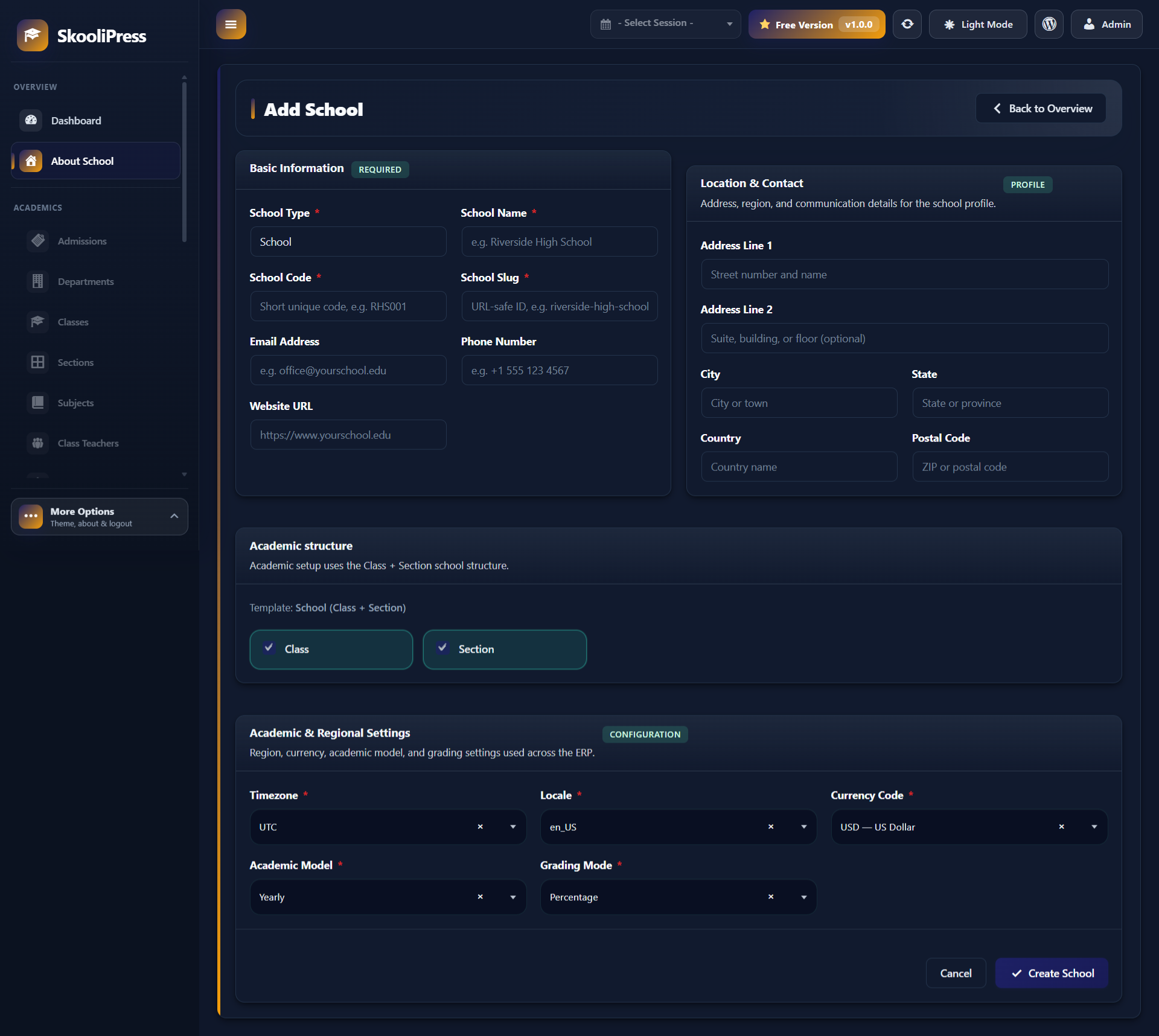 Dashboard Setup Wizard
