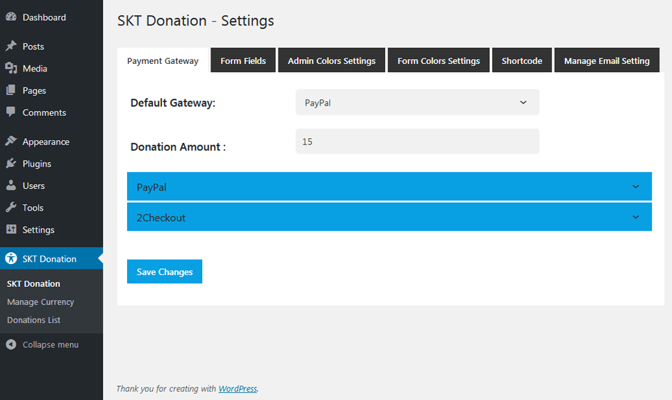 SKT Donation &#8211; Charity and Fundraising Plugin