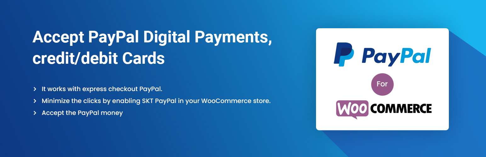 WordPress 外掛 SKT PayPal for WooCommerce 的封面圖片。