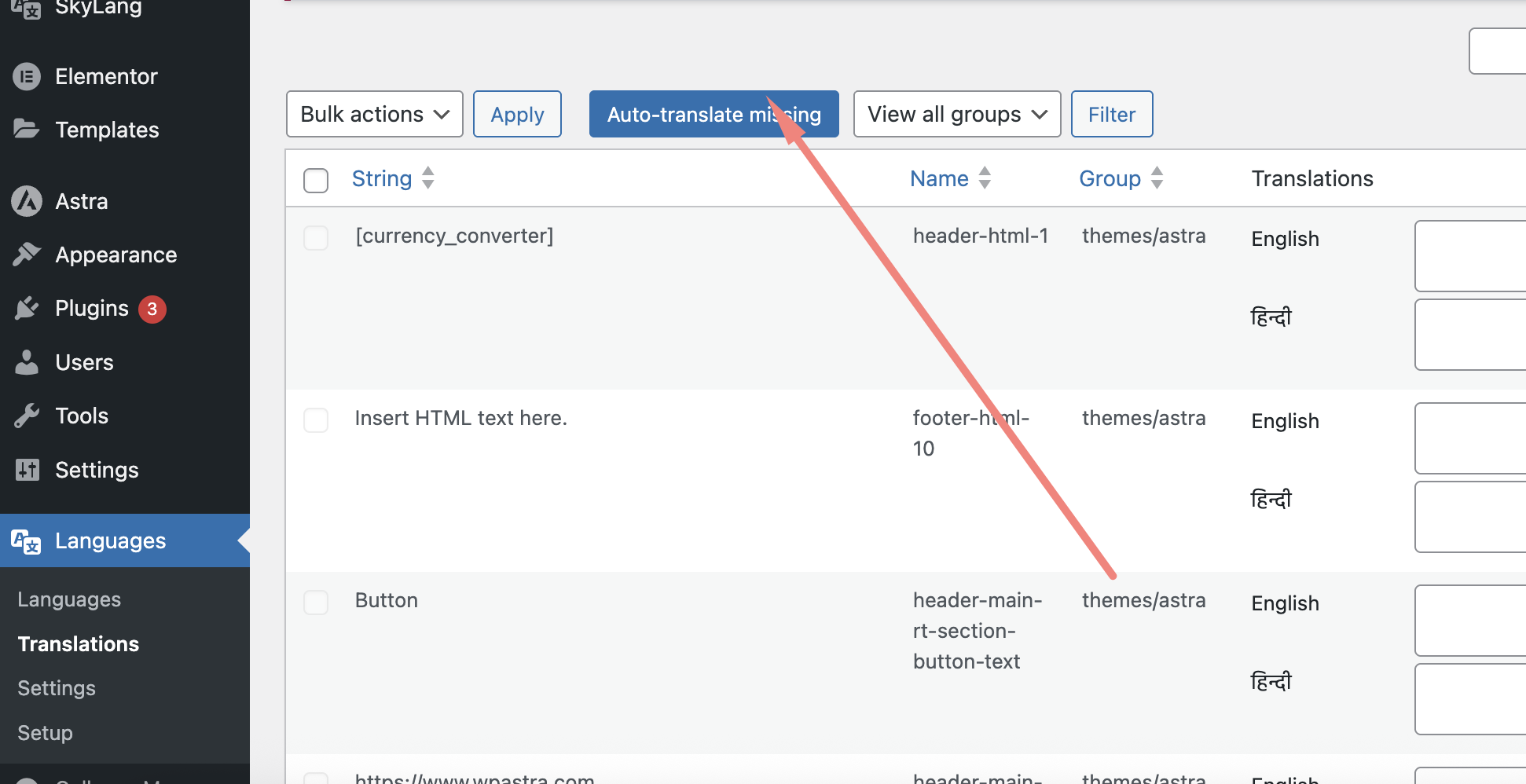 AI Auto translate for Polylang : Skylang - Screenshot 3