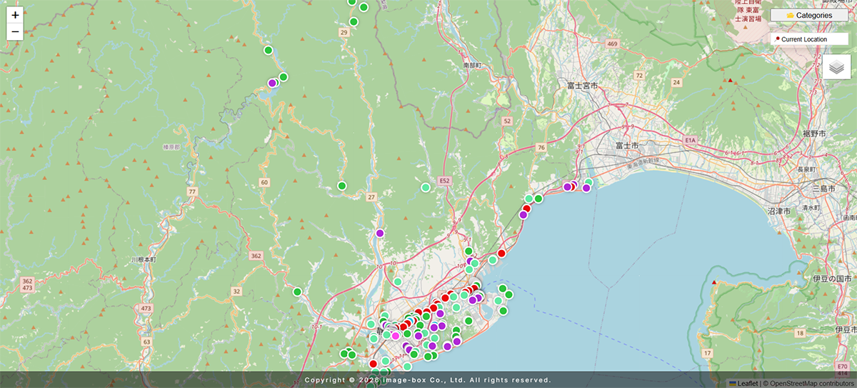 Interactive frontend map