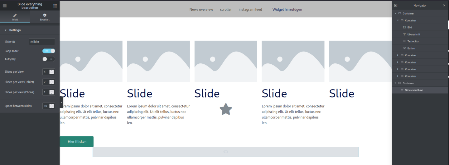 Editor view