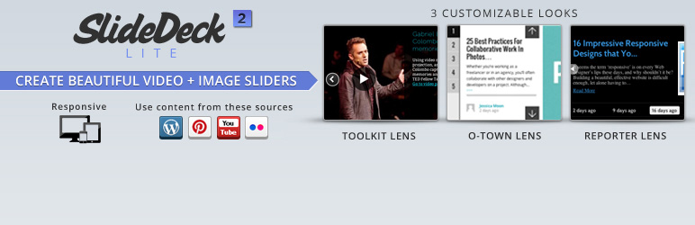 WordPress 外掛 SlideDeck 2 Lite Responsive Content Slider 的封面圖片。