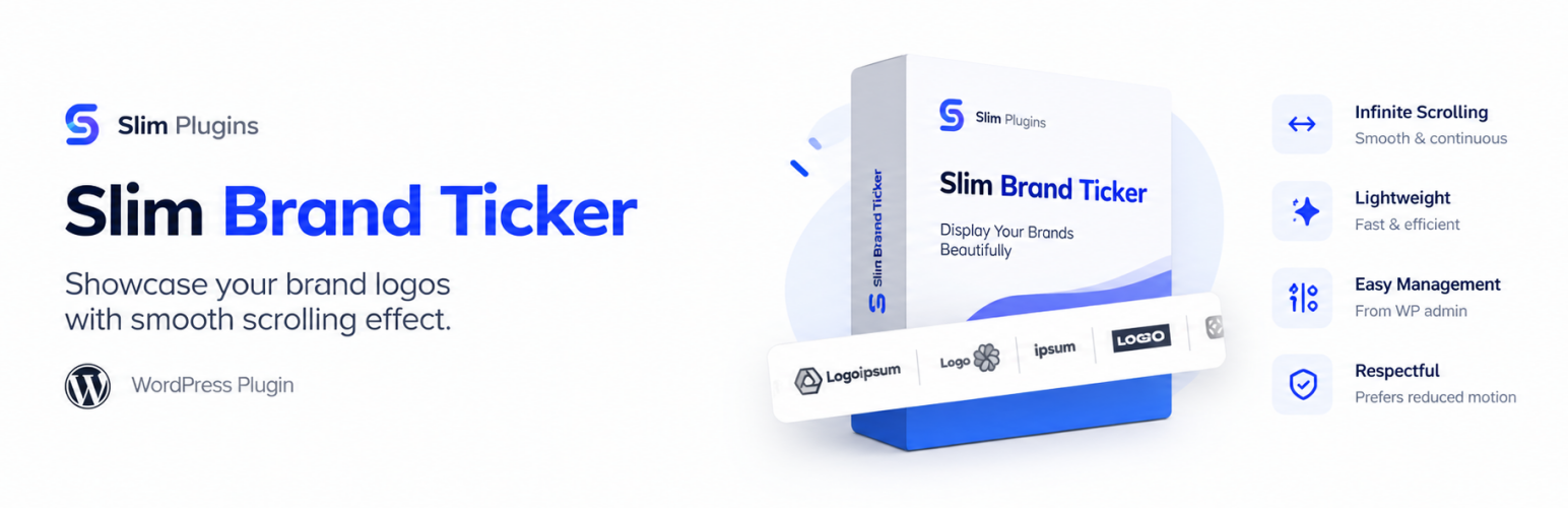 Slim Brand Ticker – Brand, Icon, Logo Slider