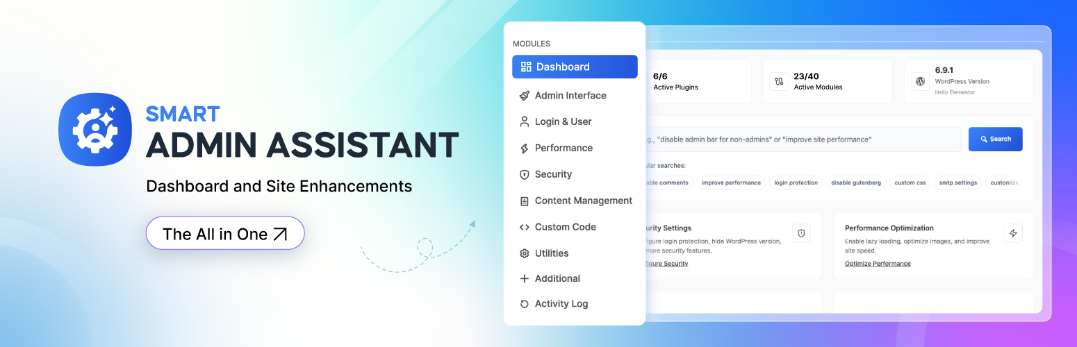 Smart Admin Assistant – Dashboard and Site Enhancements