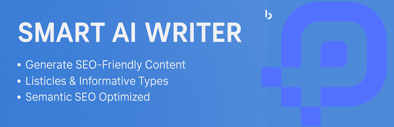 WordPress 外掛 Smart AI Writer 的封面圖片。