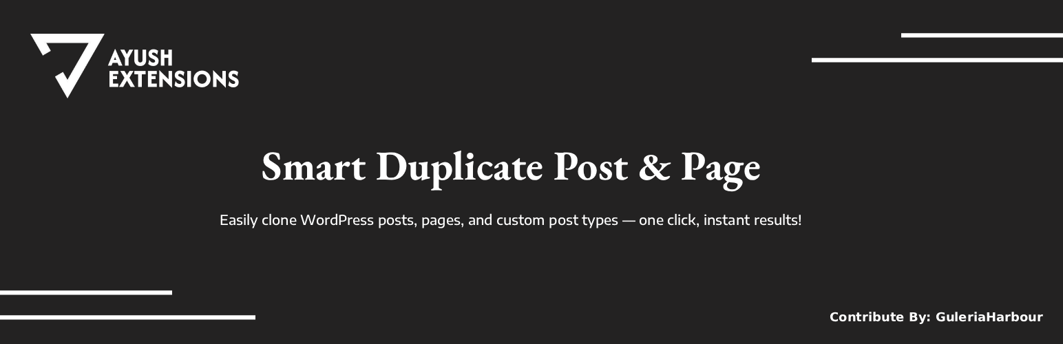 Smart Duplicate Post & Page