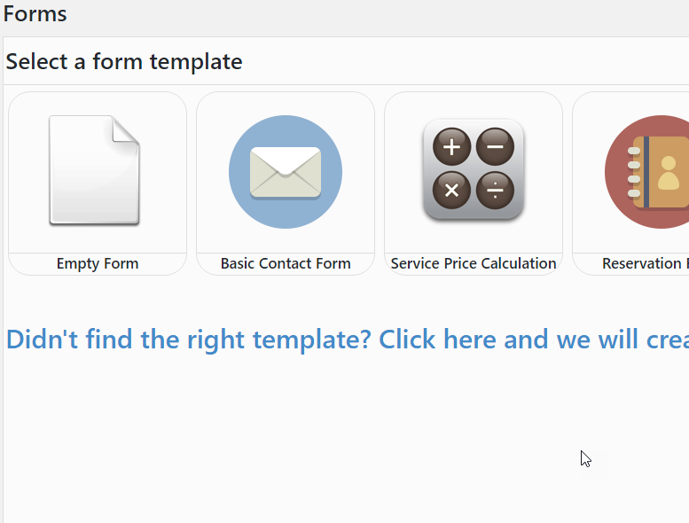 Smart Forms Example Template picker