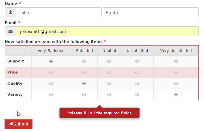 Smart Forms Example Survey