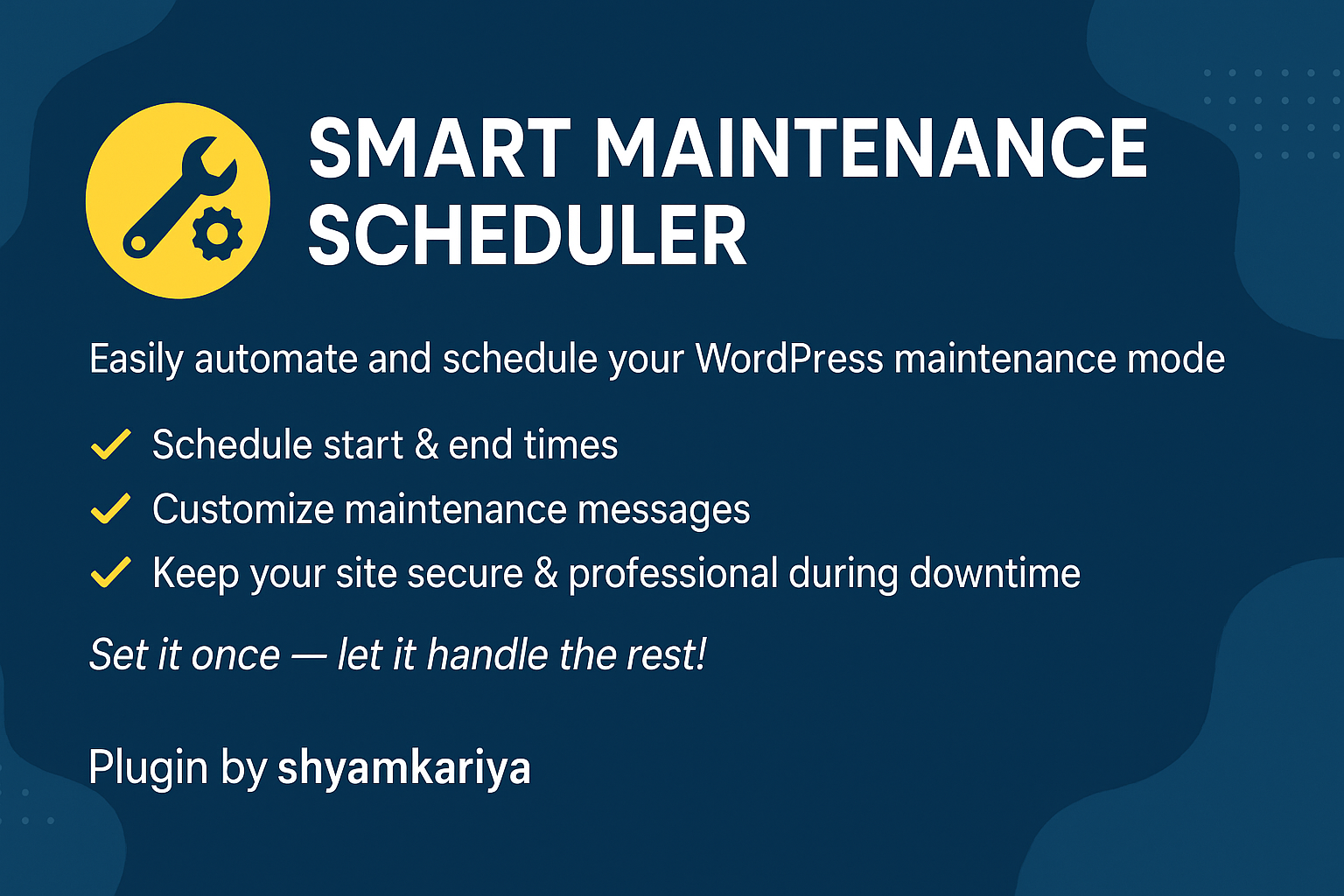 Smart Maintenance Scheduler