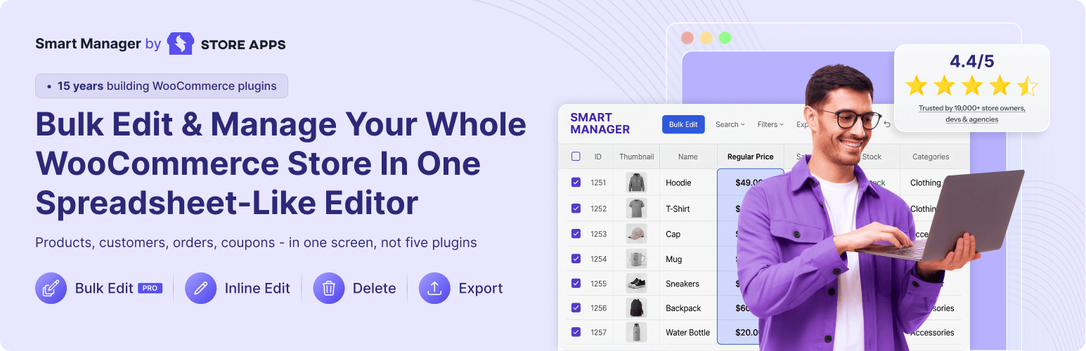 Smart Manager – Advanced WooCommerce Bulk Editor & Inventory Manager (Spreadsheet)