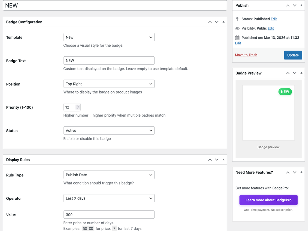 Smart Product Badges for WooCommerce