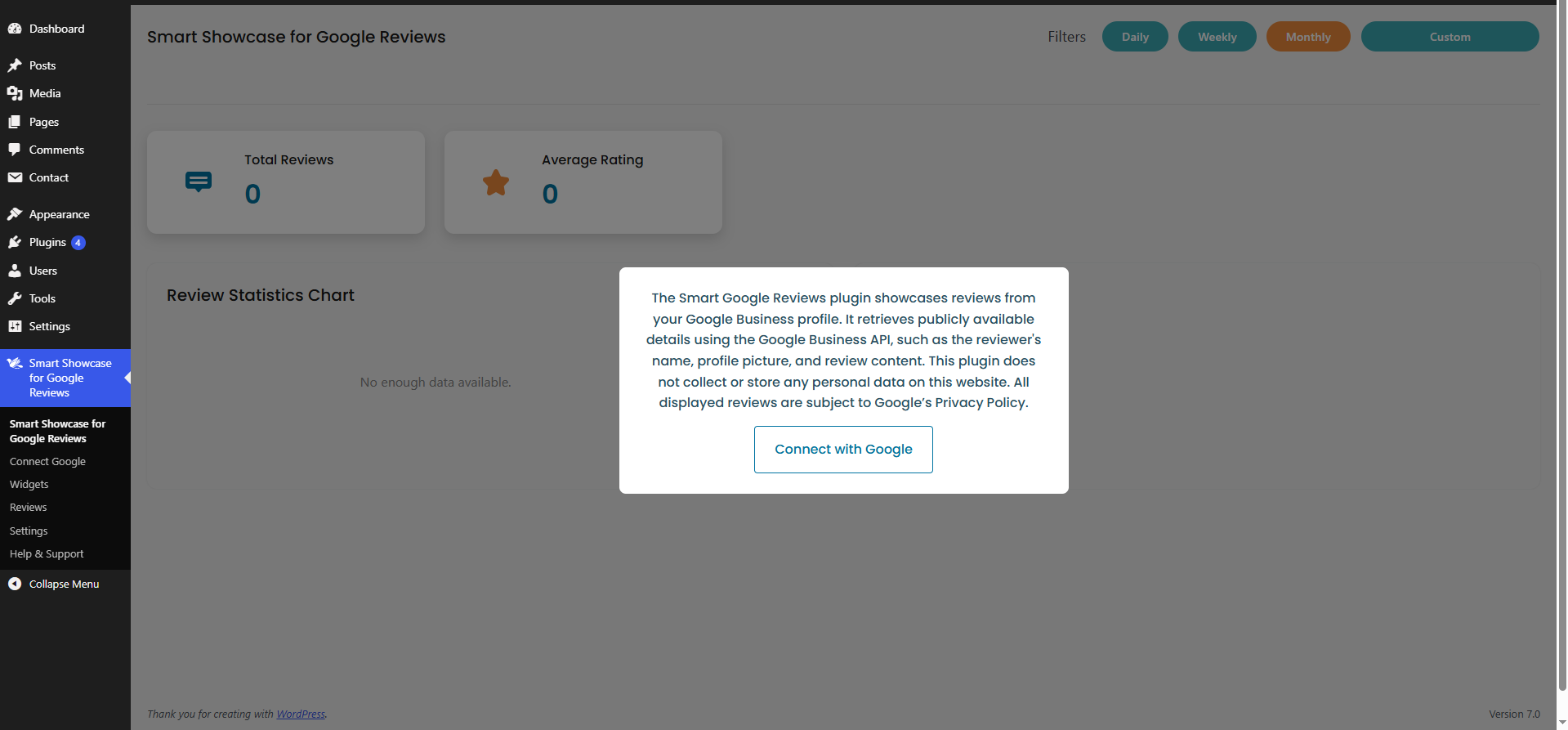 Seamlessly connect your Google My Business account to fetch and display Google reviews, boosting your credibility and building customer trust.