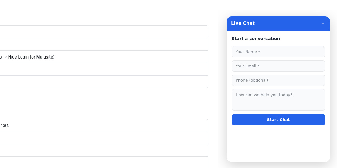 Front end — Start a new chat conversation