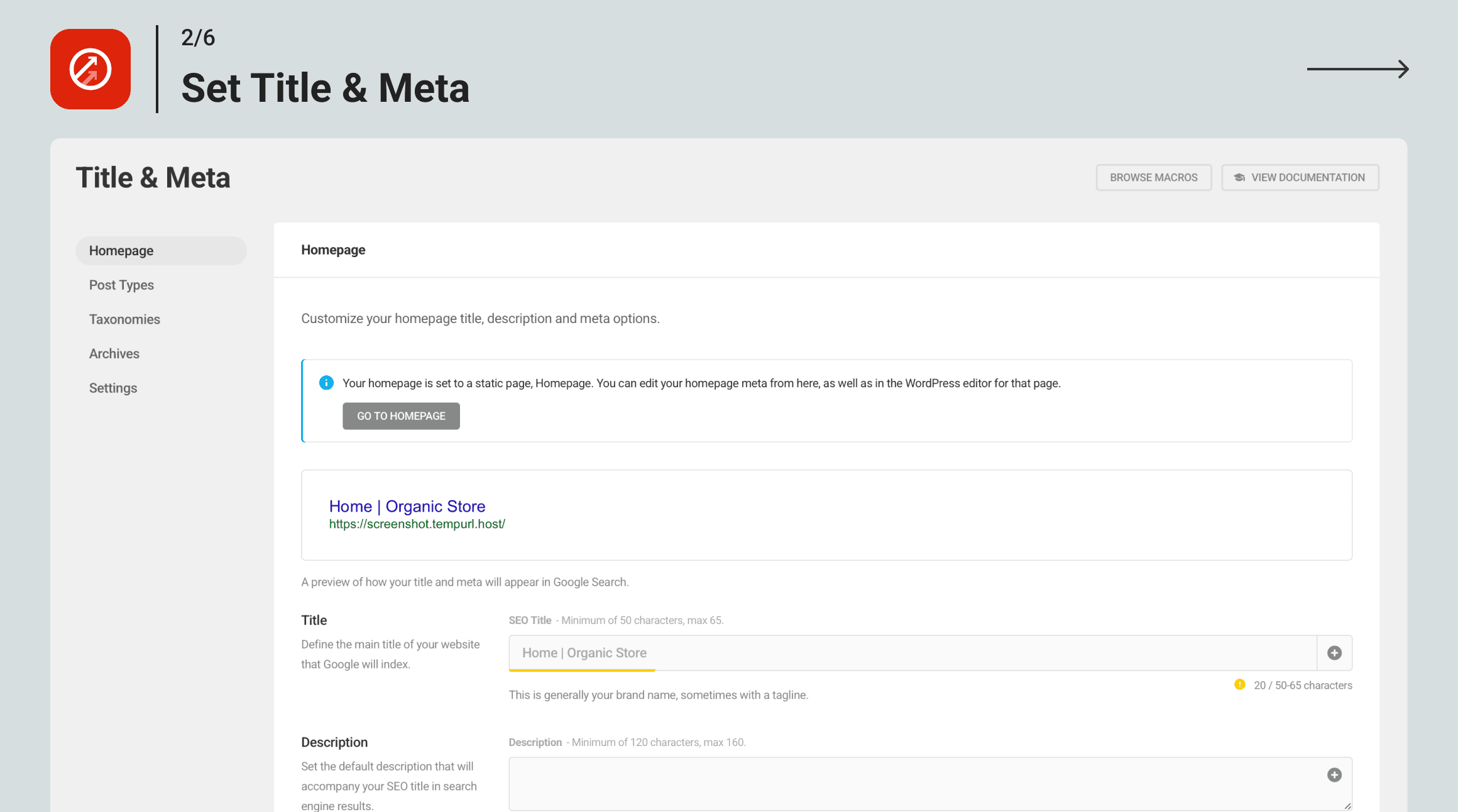 Set Title & Meta