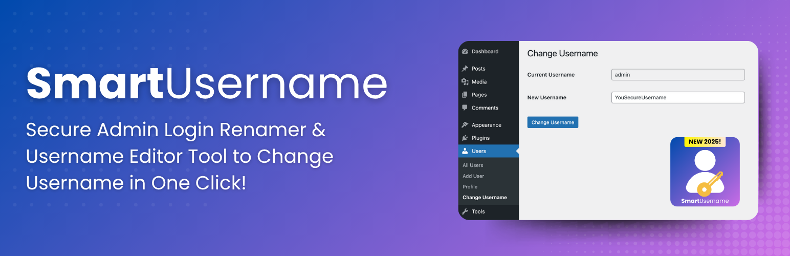 SmartUsername – Secure Admin Login Renamer & Username Editor Tool