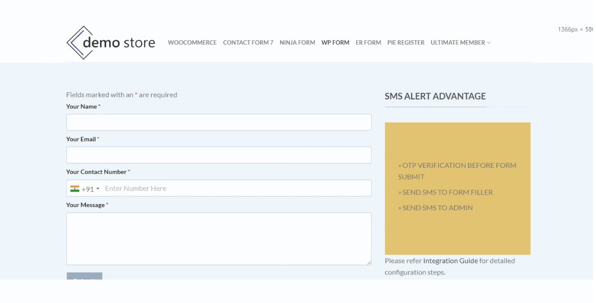 Contact Form 7 - Visitor & Admin Message, SMS OTP Verification.