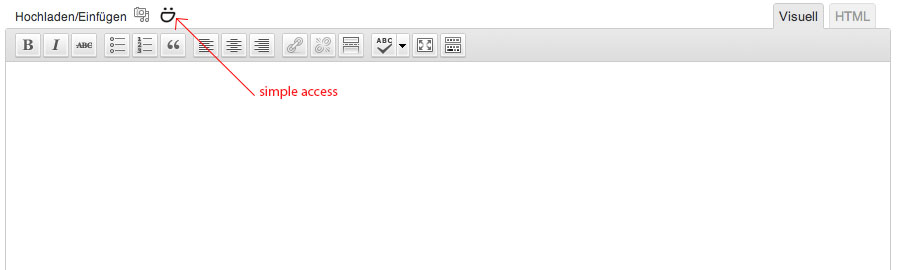 Smugmug icon on the edit/insert post page