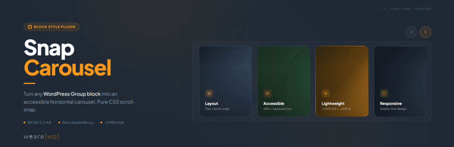 Snap Carousel — Block Style