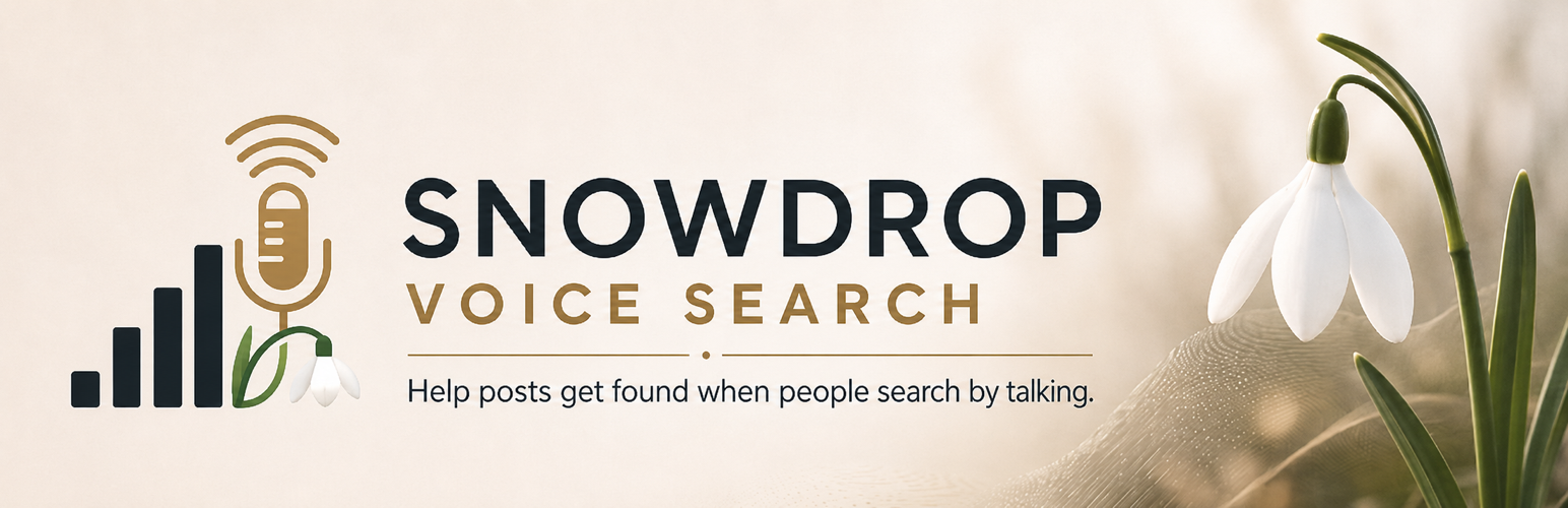 WordPress 外掛 Snowdrop Voice Search 的封面圖片