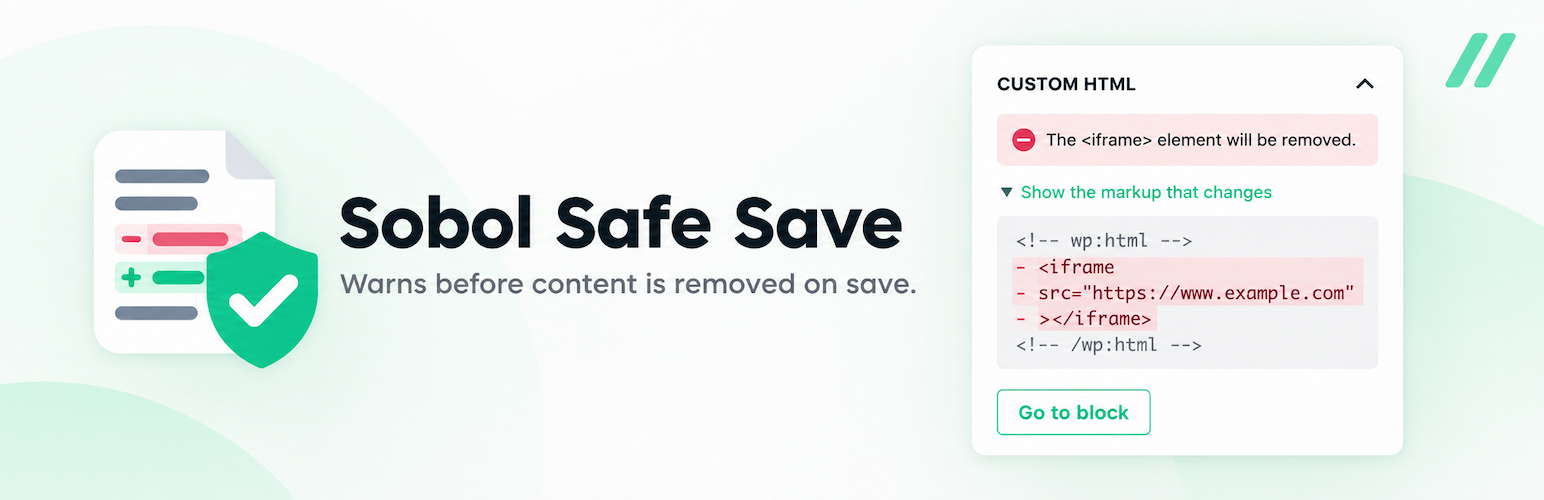 WordPress 外掛 Sobol Safe Save 的封面圖片