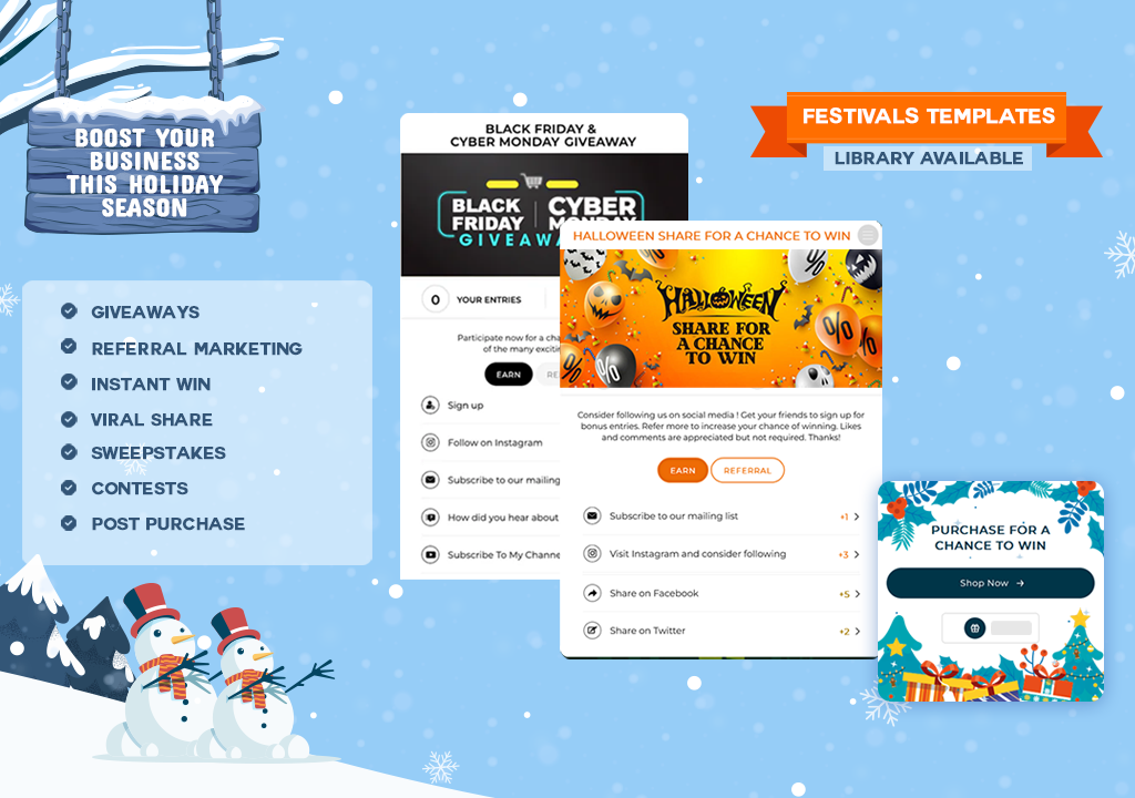 Social Boost: Giveaways, Instant win and Contests. Grow followers, shares, subscribers, traffic, referrals, sales and more