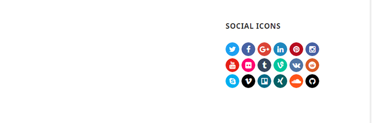 Social Icon Widget