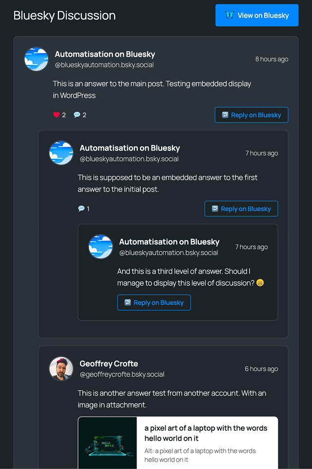 Social Integration for BlueSky