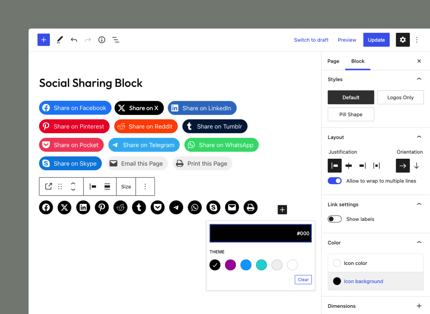 Social Sharing Block