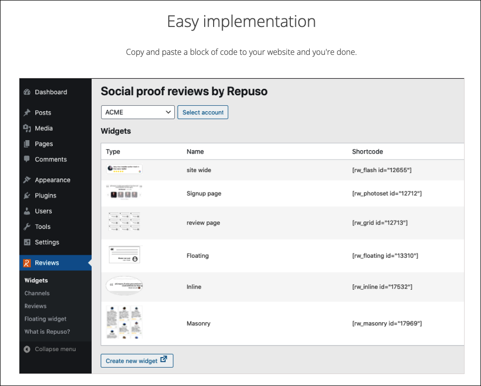 Easy implementation