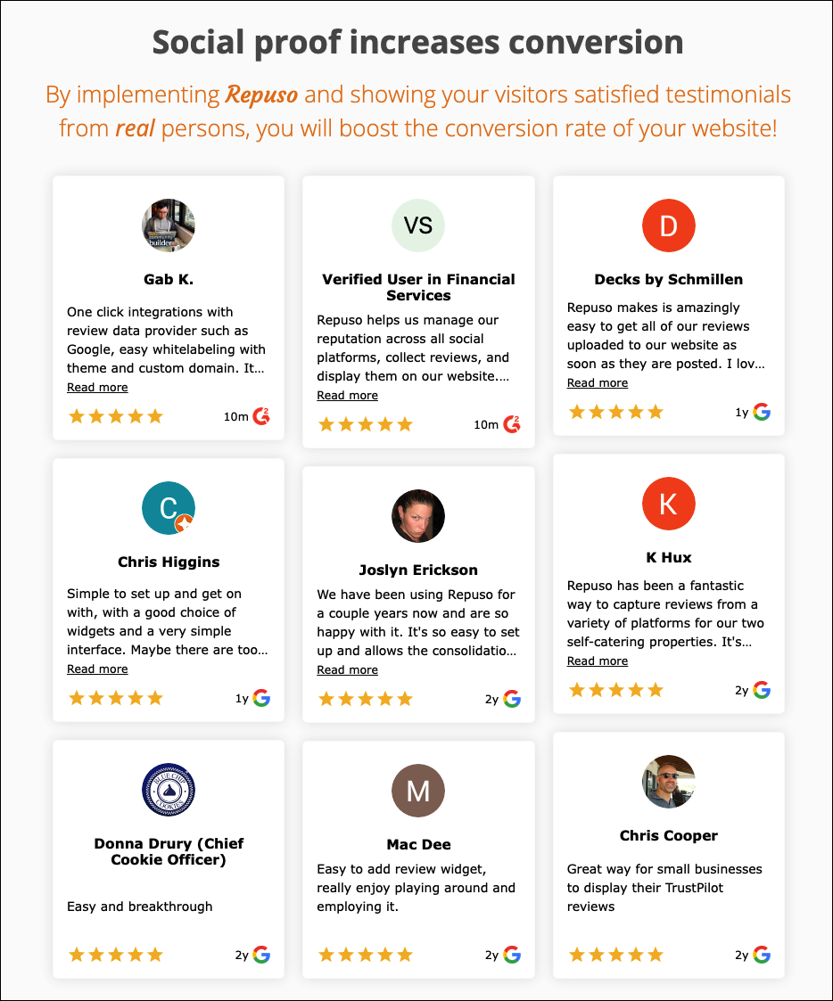 Social proof increase conversion rate