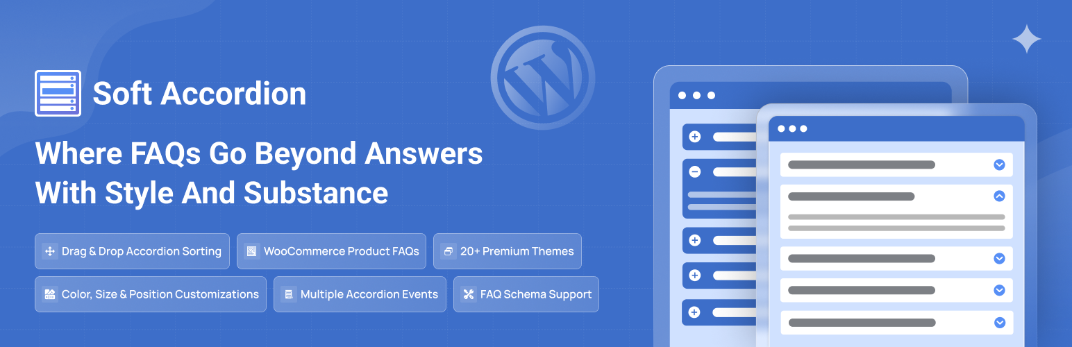 WordPress 外掛 Soft Accordion 的封面圖片。