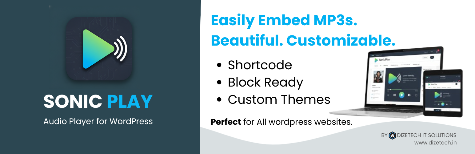 Sonic Play – MP3 Audio Shortcode Player