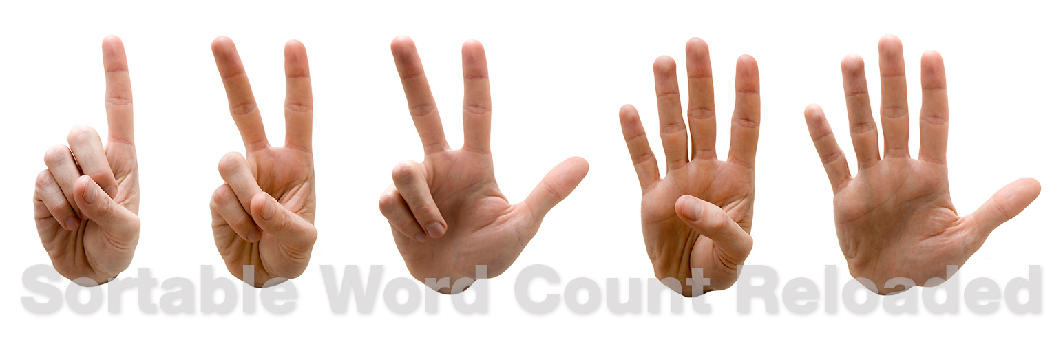 Sortable Word Count Reloaded