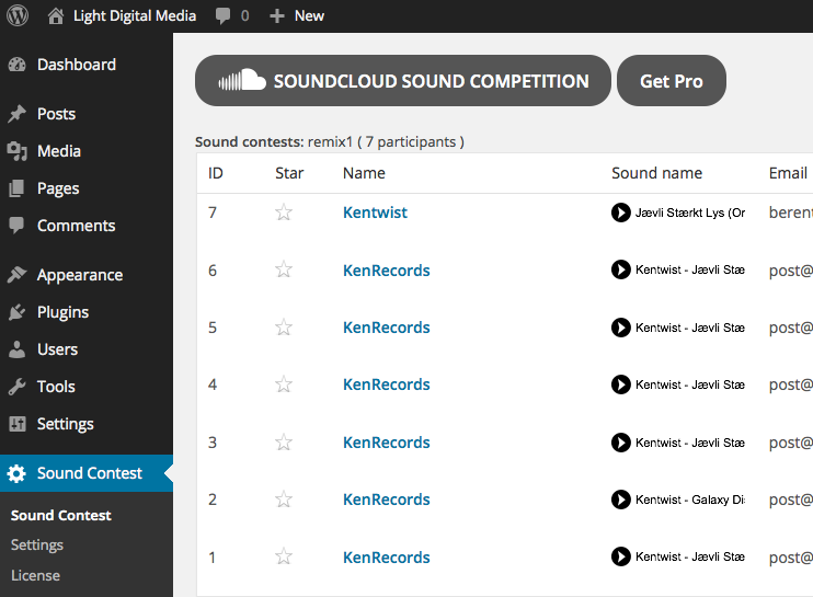 SoundCloud Sound Contest New remixers backend