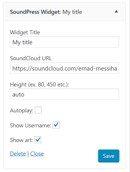 Configure the widget easily using URLs straight from SoundCloud