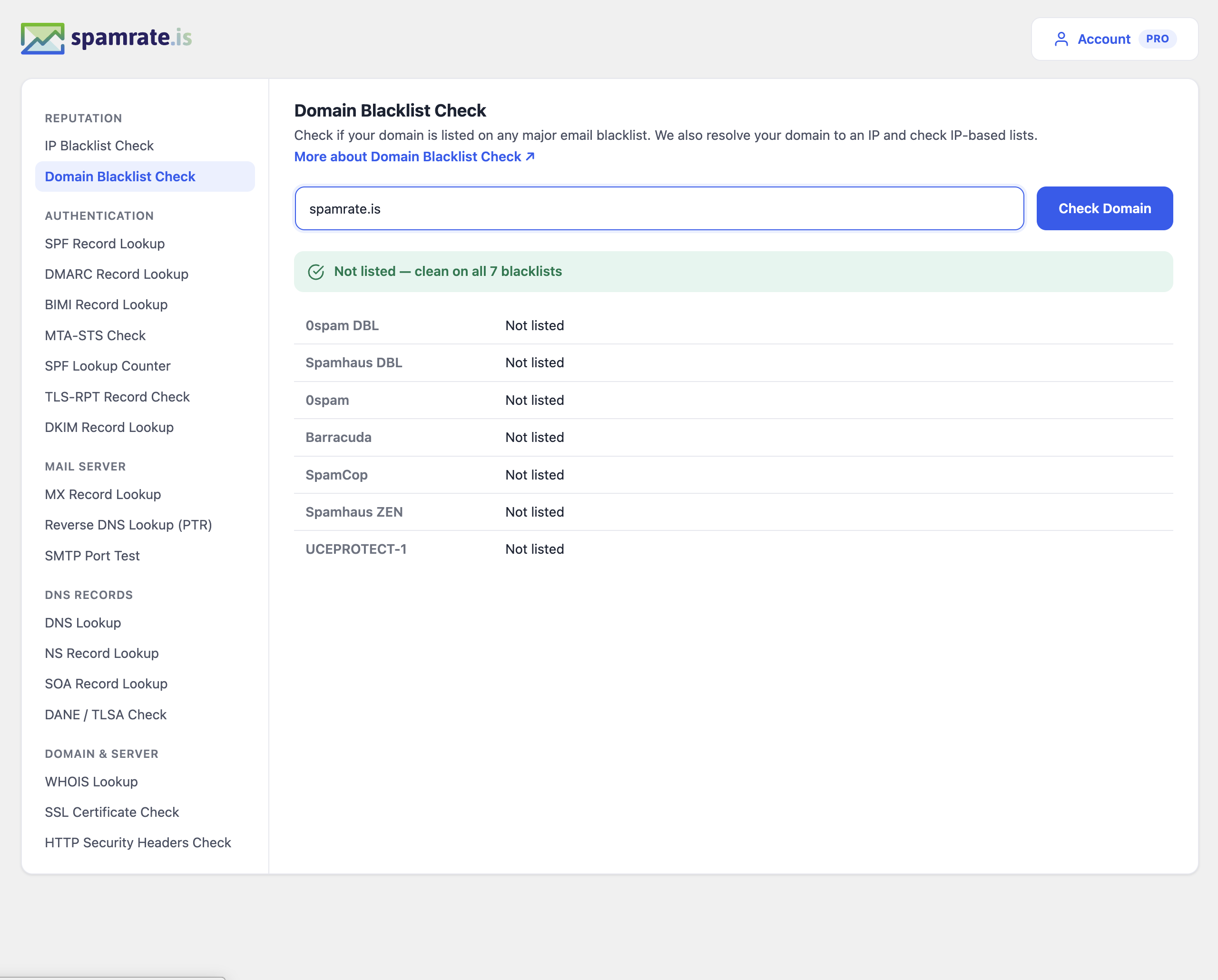 DNS tools — SPF, DKIM, DMARC, MX, blacklists and more, inside wp-admin.