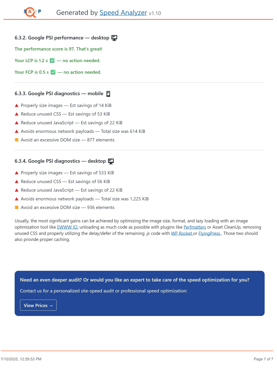 PDF report - page 7/7