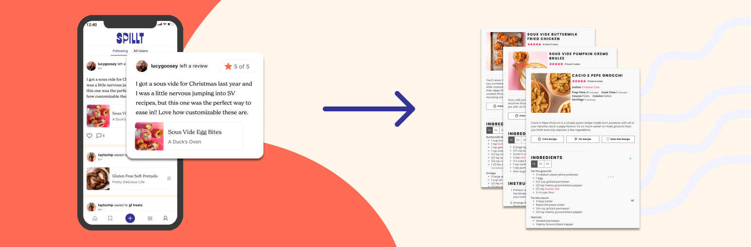 Spillt Recipe Plugin