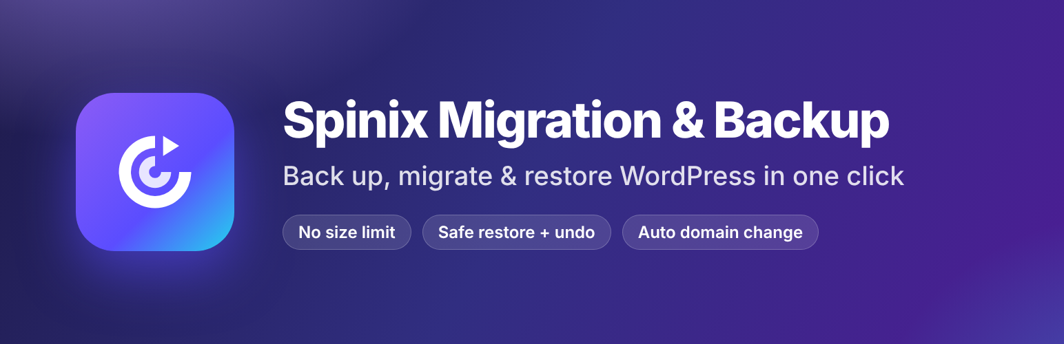 WordPress 外掛 Spinix Migration & Backup 的封面圖片