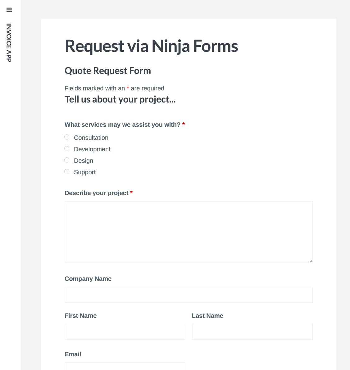 Ninja Forms + Sprout Invoices – Easy Invoice &amp; Estimate Submissions