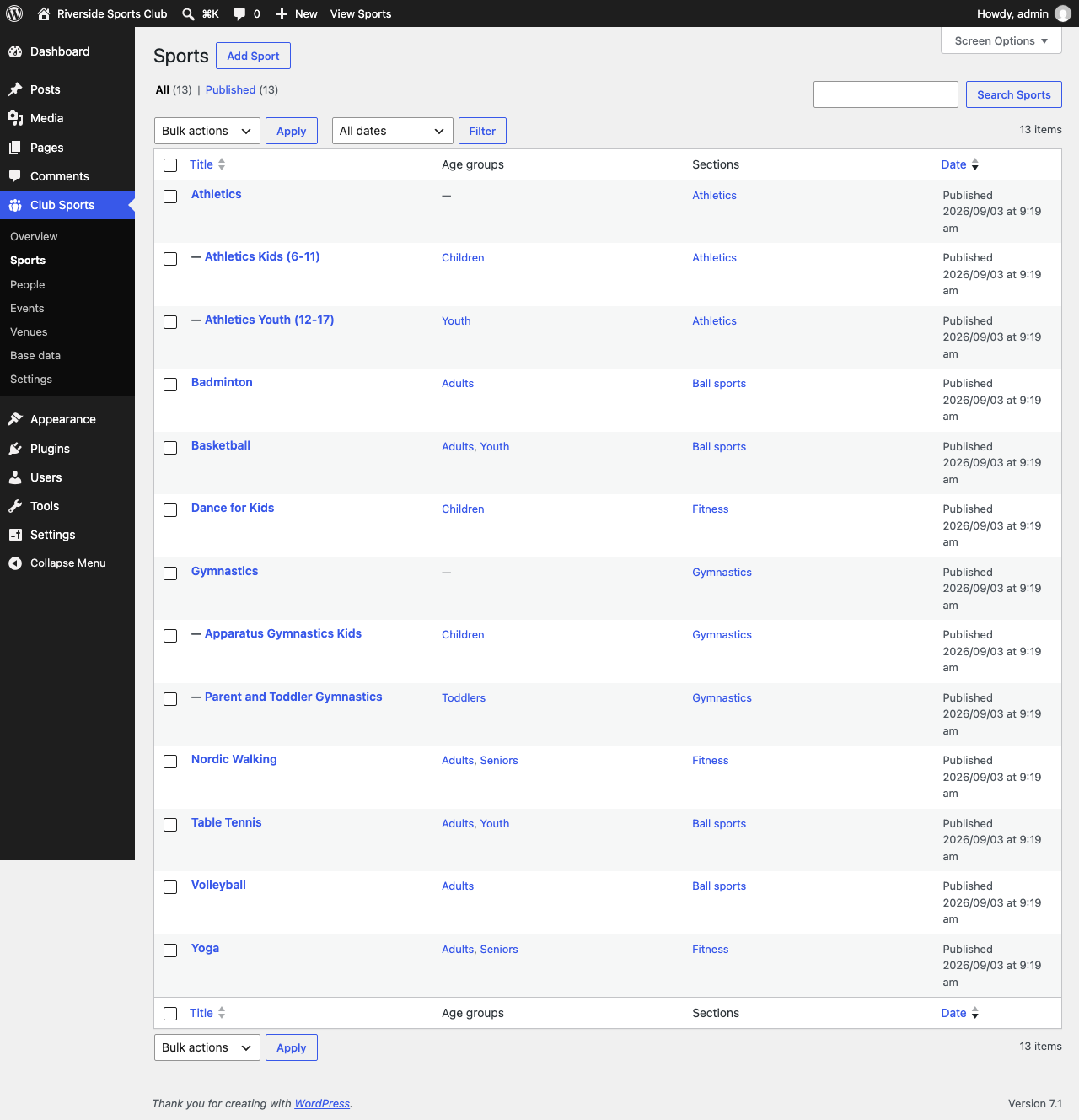 Squadeno – Club Sports Manager