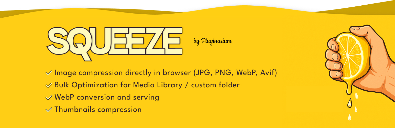WordPress 外掛 Squeeze – Image Optimization & Compression, WebP Conversion 的封面圖片。