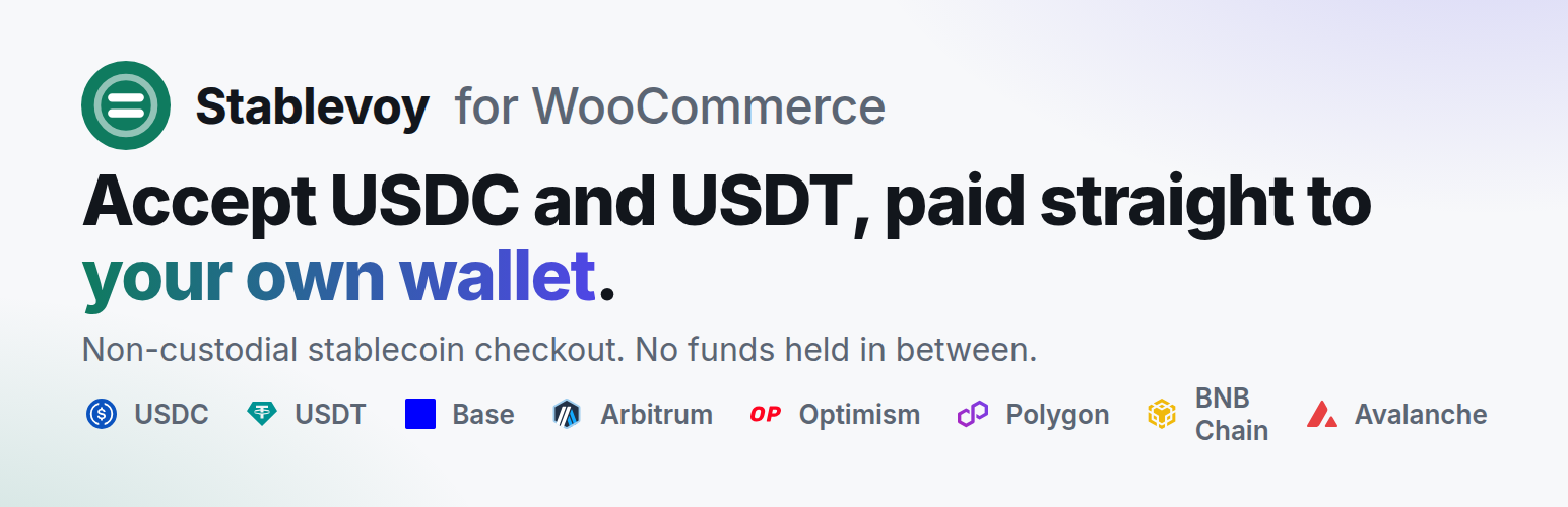 WordPress 外掛 Stablevoy: USDT and USDC Crypto Payments for WooCommerce 的封面圖片