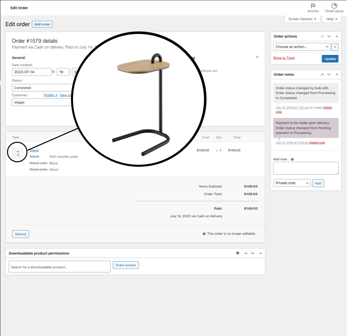 WooCommerce Order