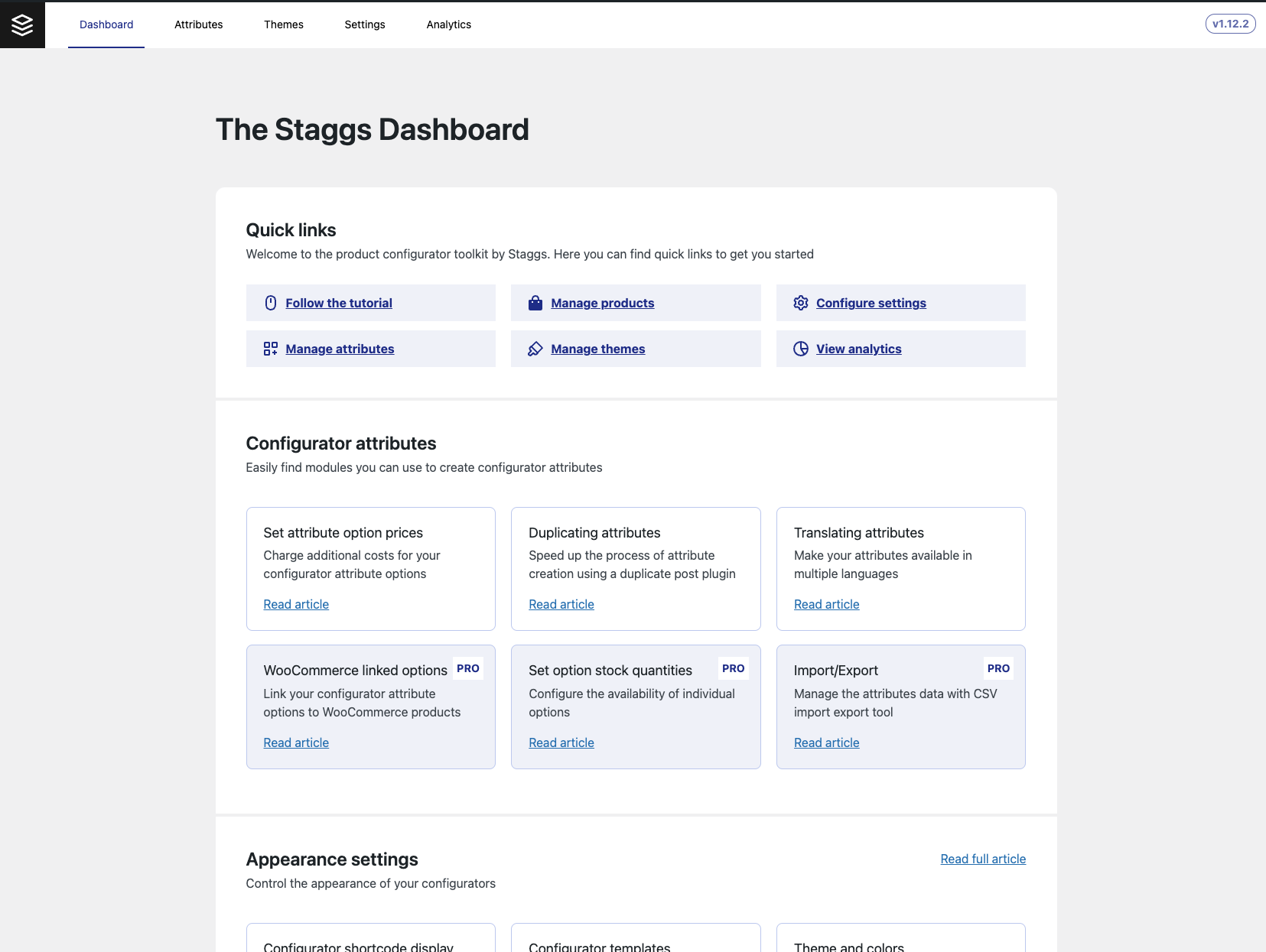 Staggs Admin Dashboard