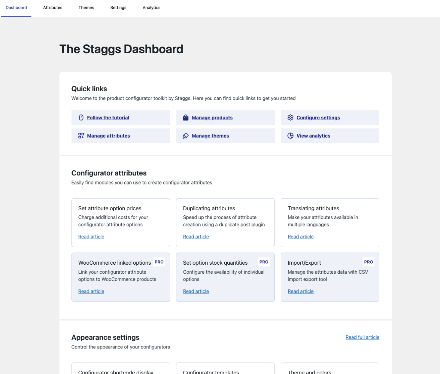 Staggs Admin Dashboard