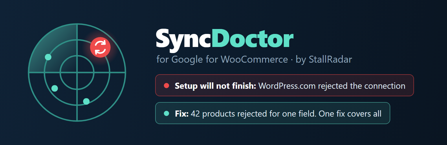 StallRadar Sync Doctor for Google for WooCommerce