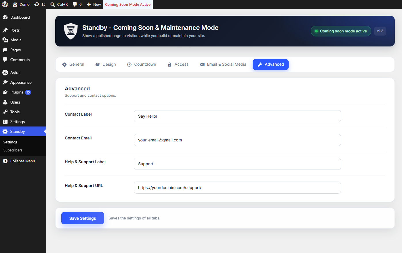 Advanced Settings