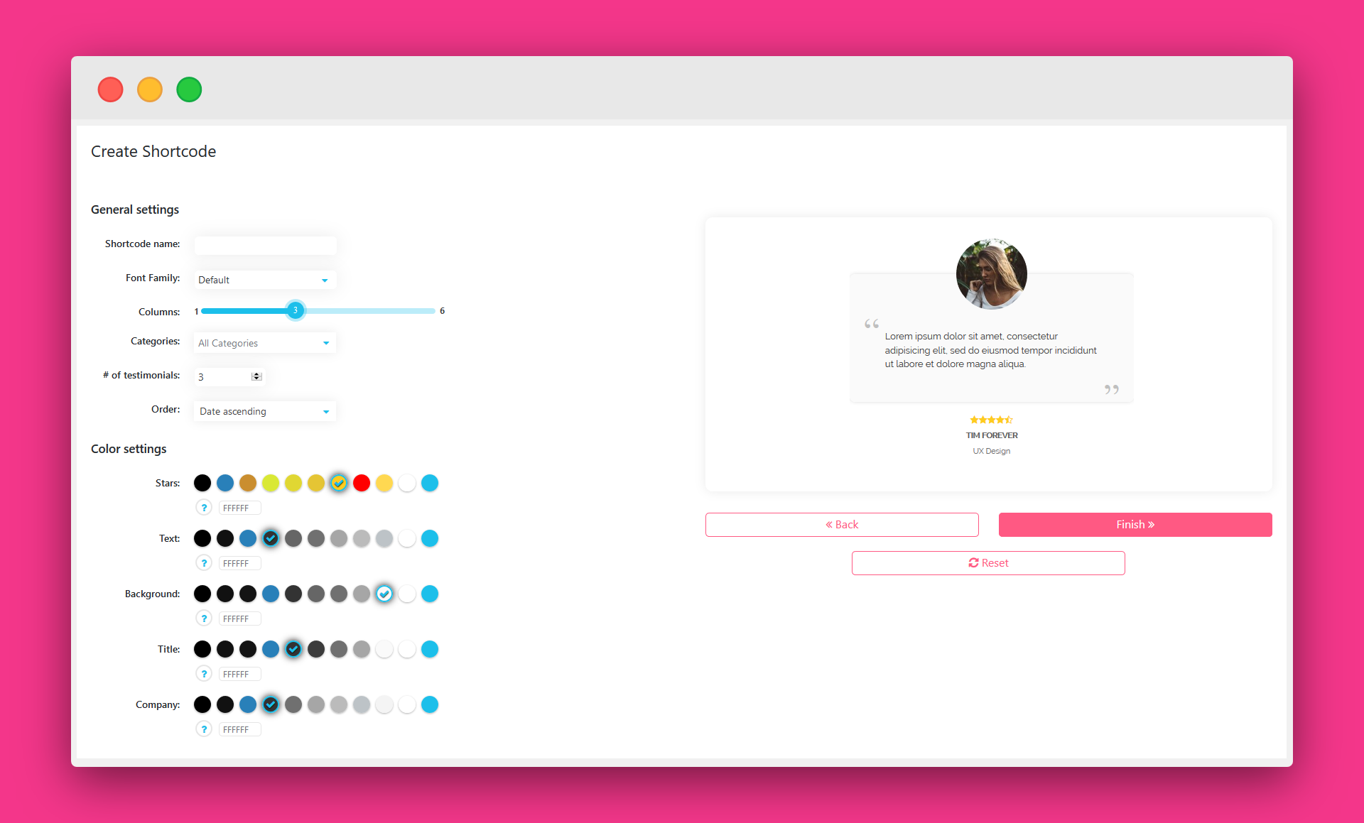 Create your first shortcode using our shortcode builder